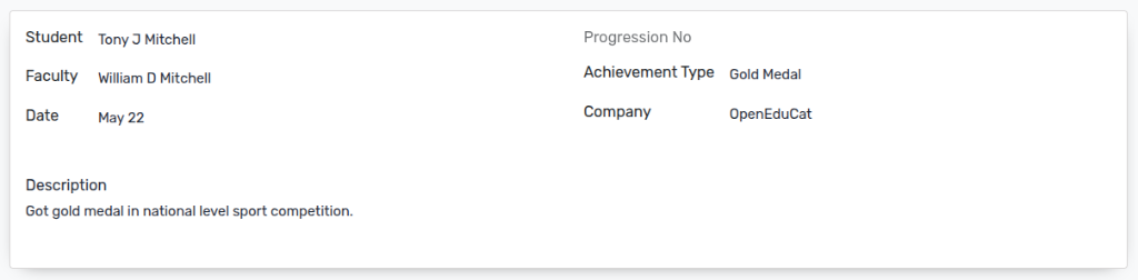 Achievement Form View