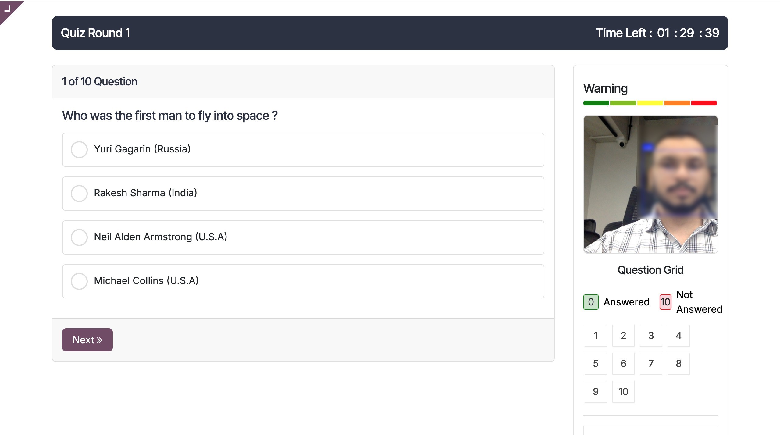 Face Detection and Tracking Live Feed
