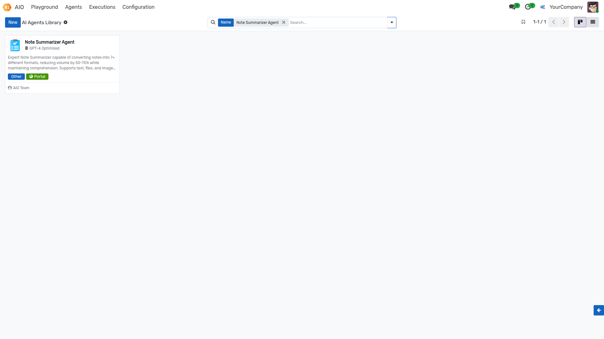 Search Note Summarizer Agent