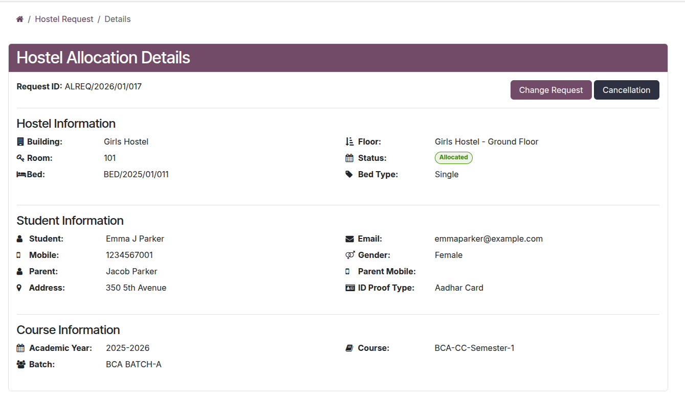 Portal Allocation Form