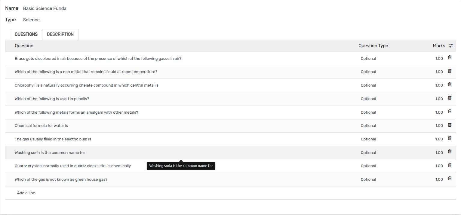 Question Bank Detail Form