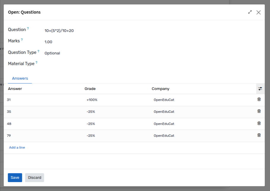 Single Question Form View